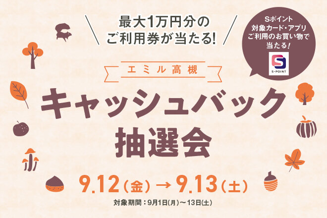 キャッシュバック抽選会＆阪急阪神おでかけカード新規入会キャンペーン①